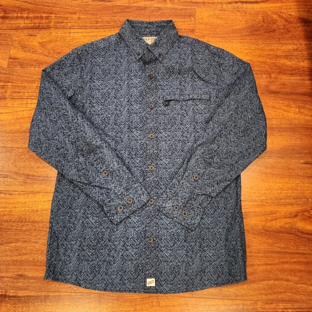 Duluth Trading Heavy Duty Long Sleeve Button Down Shirt Size M Standard Fit